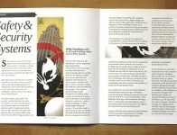 Typographic spread in the magazine layout
